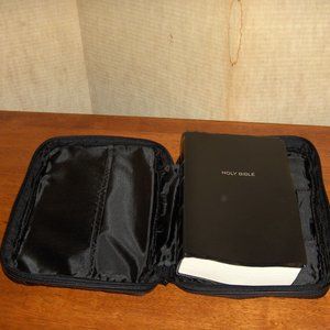 Bible case and Bible, Old and New Testament 1982 King James